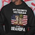 My Favorite Veteran Is My Grandpa American Flag Veterans Day Hoodie Funny Gifts