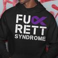 Fuck Rett Syndrome Awareness Purple Ribbon Warrior Fighter Hoodie Unique Gifts