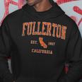 Fullerton California Ca Vintage Athletic Sports Hoodie Unique Gifts