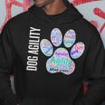 Fun Dog Agility Dog Agility Word Cloud Paw Shape Hoodie Personalized Gifts