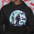 Bigfoot Sasquatch Alien Ufo Spacecraft Full Moon Hoodie Unique Gifts