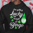 Bingo St Patrick's Day Gnome Getting Lucky At Bingo Hoodie Unique Gifts