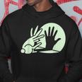 Bunny Hand Shadow Puppet Rabbit Humor Hoodie Unique Gifts