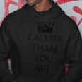 Calmer Than You Are Bowling And Pins Novelty Hoodie Unique Gifts