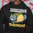 Cat And Taco Tacocat Spelled Backward Is Tacocat Hoodie Funny Gifts
