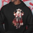 Christmas Western Cowboy Santa Claus And Candy Cane Hoodie Unique Gifts
