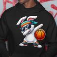 Dabbing Bunny Playing Basketball Easter Day Boys Girls Hoodie Unique Gifts