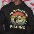 Fishing- Id Rather Be Fishing Bass Fish Dad Hoodie Unique Gifts