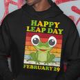 Frog Happy Couple Leap Day February 29 Leap Birthday Hoodie Funny Gifts