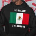 Kiss Me I'm Irish St Patrick's Irish Beer Mexico Flag Hoodie Funny Gifts