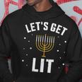 Let's Lit With Menorah For Jewish Hanukkah Hoodie Unique Gifts
