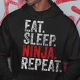 Martial Ninja Costume Eat Sleep Ninja Repeat Hoodie Unique Gifts