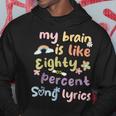 Music Lover Quote My Brain Is 80 Percent Song Lyrics Hoodie Unique Gifts