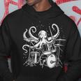 Octopus Playing Drums Drummer Musician Band Drumming Hoodie Unique Gifts