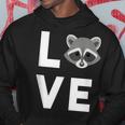 Raccoon Face Animal Lover Cute I Love Raccoons Hoodie Unique Gifts
