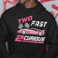 Girl Race Car Birthday Decorations Two Fast 2 Curious 2Nd Hoodie Unique Gifts