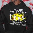 Girls Walk Like This Softball Pitcher N Youth Women Hoodie Funny Gifts