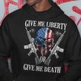 Give Me Liberty Or Give Me Death Skull Ar-15 American Flag Hoodie Unique Gifts