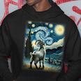 Goat Star Gazer Artistic Van Gogh Style Starry Night Goat Hoodie Unique Gifts