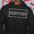 Godfather Est 2024 First Time Godfather Father's Day Hoodie Unique Gifts