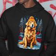 Golden Retriever In Winter Hat Happy Golden Retriever Kapuzenpullover Lustige Geschenke