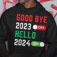 Goodbye 2023 Hello 2024 Happy New Year 2024 Party Family Hoodie Funny Gifts