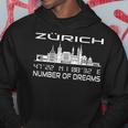 With Gps Coordinates Geography Switzerland Home City Of Zurich Kapuzenpullover Lustige Geschenke