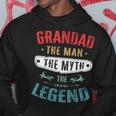 Grandad The Man The Myth The Legend Retro Vintage Hoodie Personalized Gifts