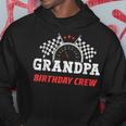Grandpa Birthday Crew Race Car Theme Party Racing Car Driver Hoodie Unique Gifts
