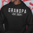Grandpa Est 2024 First Time Grandfather Promoted Hoodie Funny Gifts