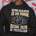 Being Grandpa Is An Honor Being Papa Is Priceless Vintage Hoodie Unique Gifts