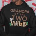 Grandpa Of The Two Wild Animal Safari 2Nd Birthday Theme Hoodie Unique Gifts