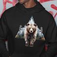 Grizzly Animal Bear In A Triangle Forest Hoodie Unique Gifts