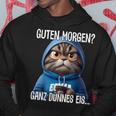 Guten Morgen Ganz Dünnes Eis Kaffee Saying Black Hoodie Lustige Geschenke