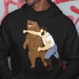 Guy Punching Bear Hoodie Unique Gifts