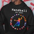 Handball Em 2024 Flag Handballer Sports Player Ball Hoodie Lustige Geschenke