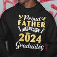 Happy Class Of School Day Proud Father Of Two 2024 Graduates Hoodie Funny Gifts
