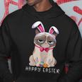 Happy Easter Bunny Pajama Dress Cat Grumpy Rabbit Ears Hoodie Funny Gifts