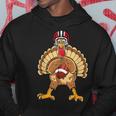 Happy Thanksgiving Turkey Playing Football Dad Boys Hoodie Unique Gifts