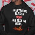 Hauptsache Fleischesser Meat Der Rest Ist Wurst Hoodie Lustige Geschenke