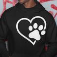 Heart With Paw For Cat Or Dog Lovers Hoodie Funny Gifts