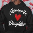 Heart Shaped Graphic Favourite Daughter Siblings Hoodie Funny Gifts
