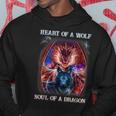 Heart Of Wolf Soul Of A Dragon Cool Dragon Wolf Warrior Hoodie Funny Gifts