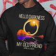 Hello Darkness My Old Friend Eclipse Solar April 08 2024 Hoodie Personalized Gifts