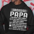 Herren Bonus Papa Stiefpapa Stiefkinder Kapuzenpullover Lustige Geschenke