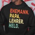 Herren Ehemann Papa Lehrer Held Retro-Jahrgangatertag Kapuzenpullover Lustige Geschenke