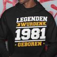 Herren Legenden 1981 Geboren 40 Geburtstag Jahre Spruch Papaater Kapuzenpullover Lustige Geschenke