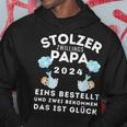 Herren Papaon Zwillingen 2024On Zwillingsjungen Zumatertag Kapuzenpullover Lustige Geschenke