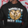 Herrenatertag World's Best Dad Niedlicher Faultier Papa Herz Familie Kapuzenpullover Lustige Geschenke