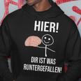 Hier Dir Ist Was Untergefen Black Hoodie Lustige Geschenke